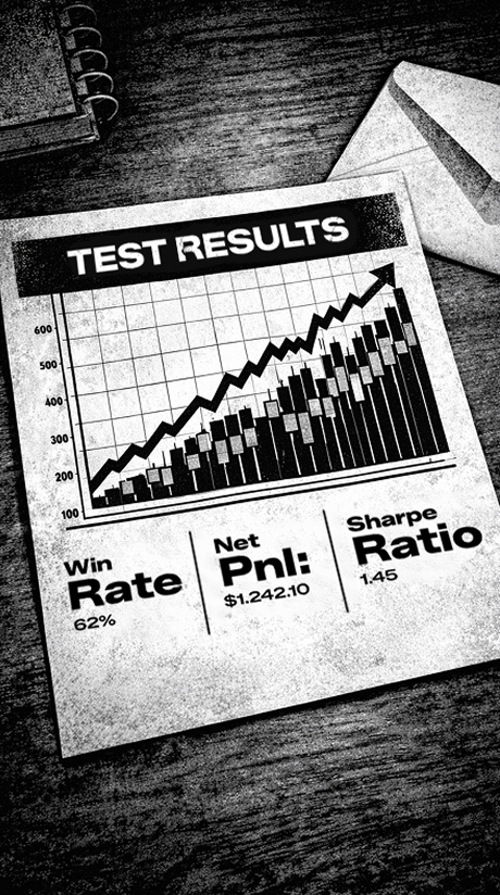 Backtest results preview for the strategy